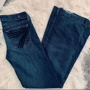 7 For All Mankind Dojo Dark Wash Flare Jeans Size 26